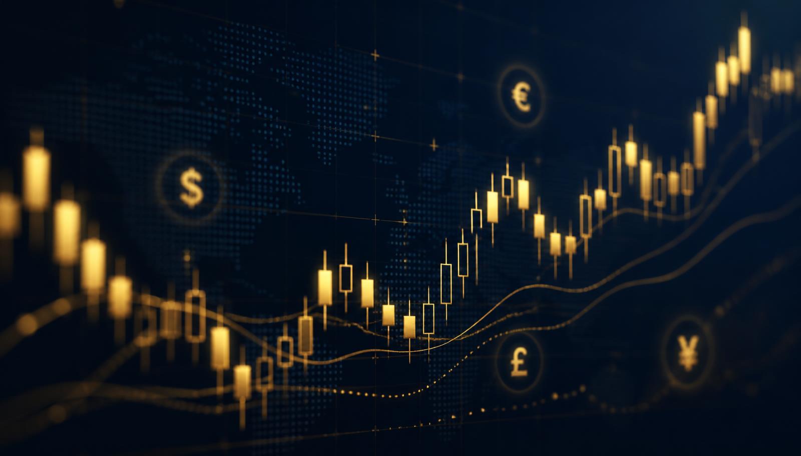 Gráfico de velas japonesas del mercado de divisas